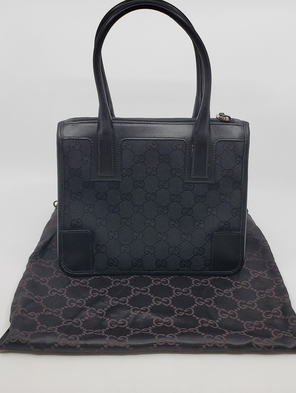 Gucci GG Nylon Canvas Top Handle Small Tote